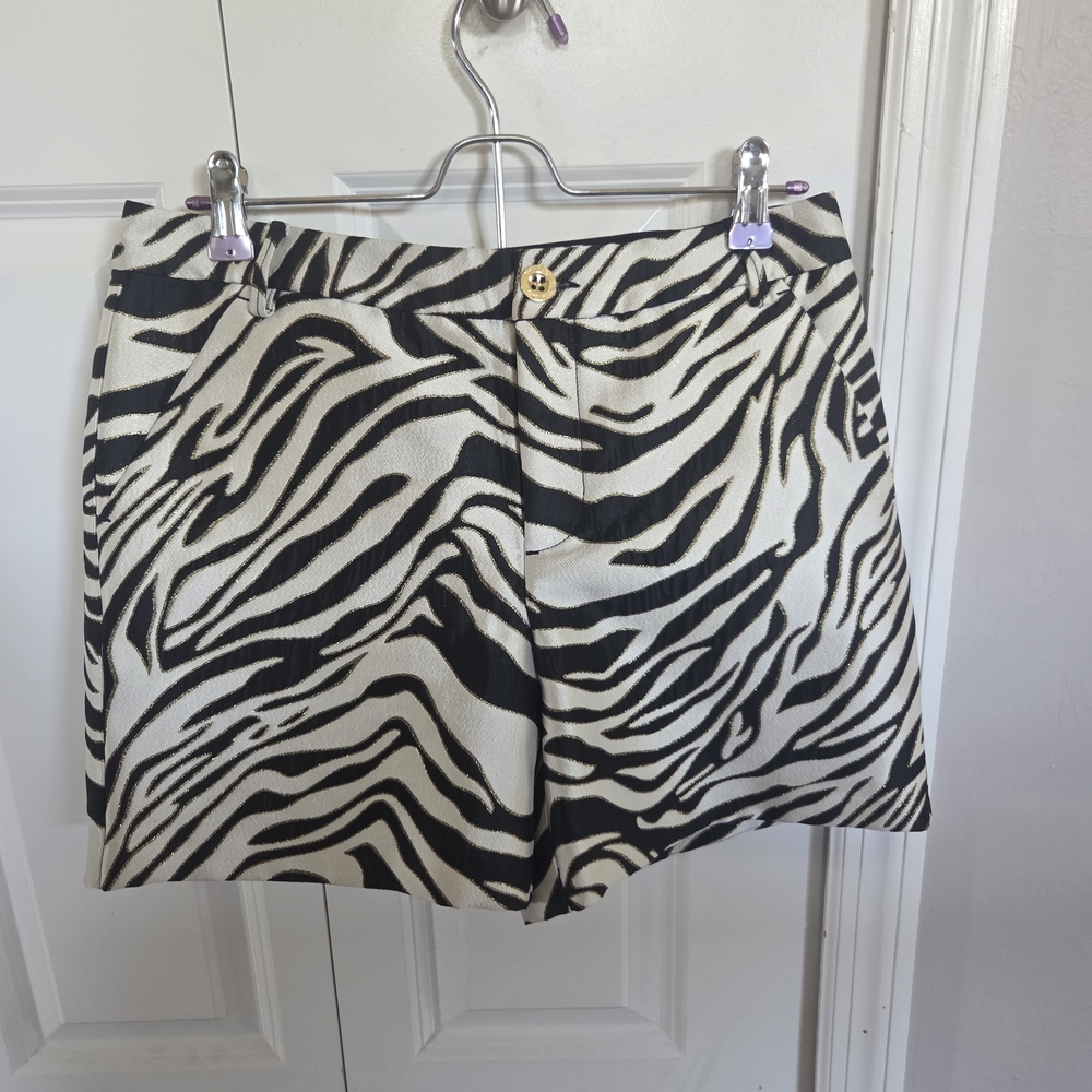 Lilly Pulitzer Black Zebra Jacquard Shorts